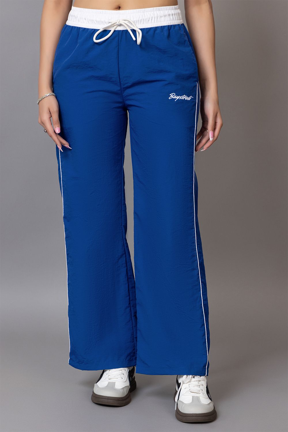 baystreet Women Solid Blue Track Pants-picture-12
