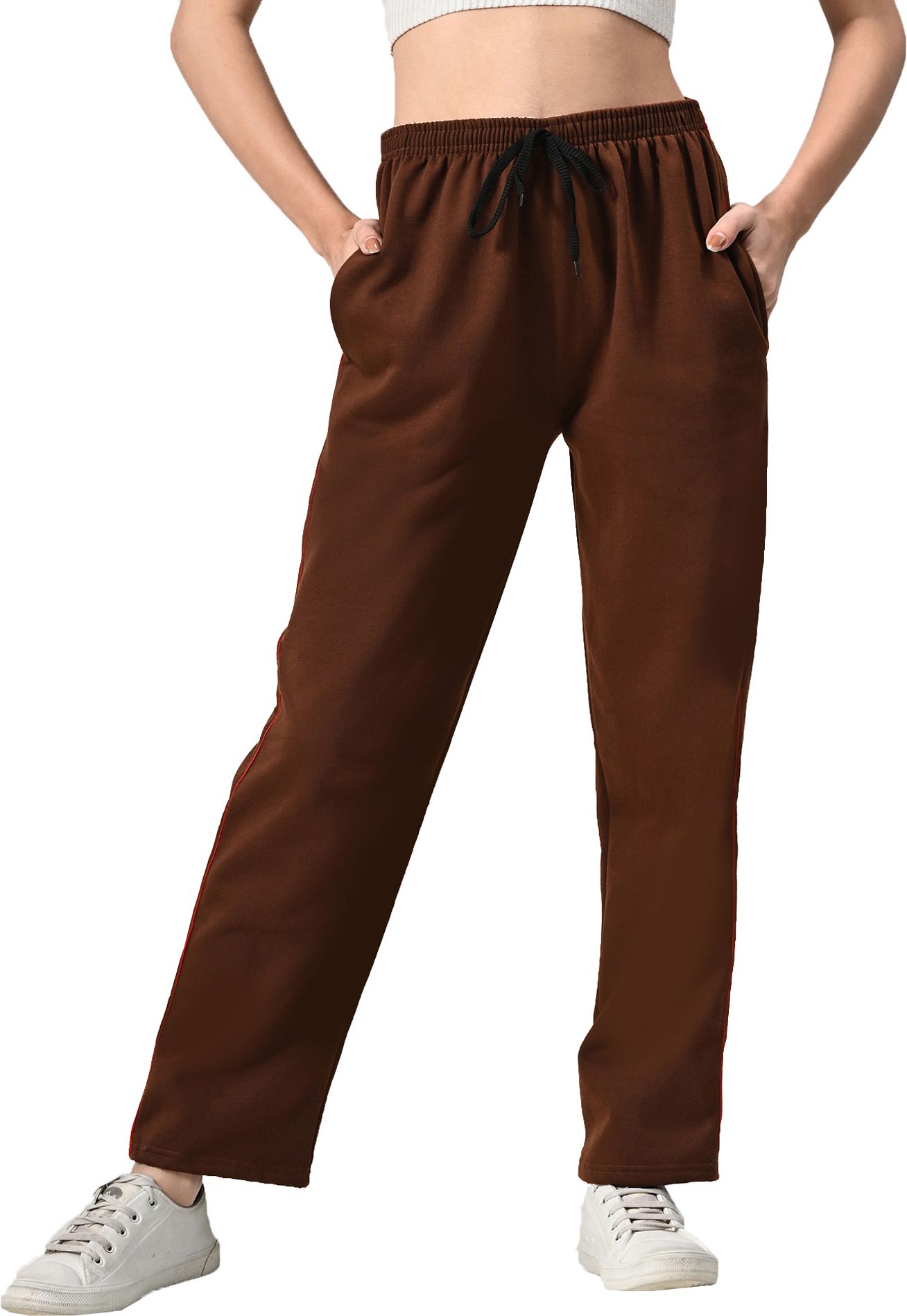 kayu Women Solid Brown Track Pants-picture-25