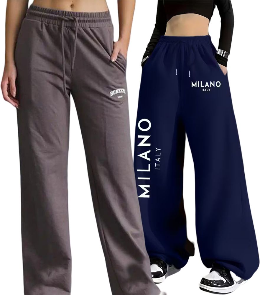 clothmaster Pack of 2 Women Solid Multicolor Track Pants-picture-13