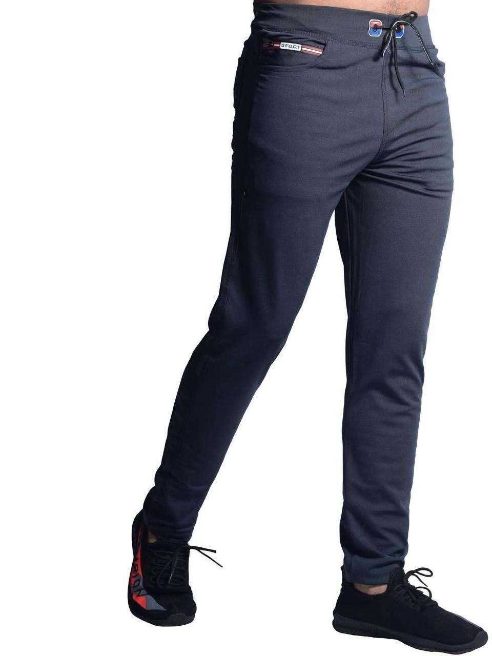 yasir tracks Men Slim Fit Grey Lycra Blend Trousers-picture-15
