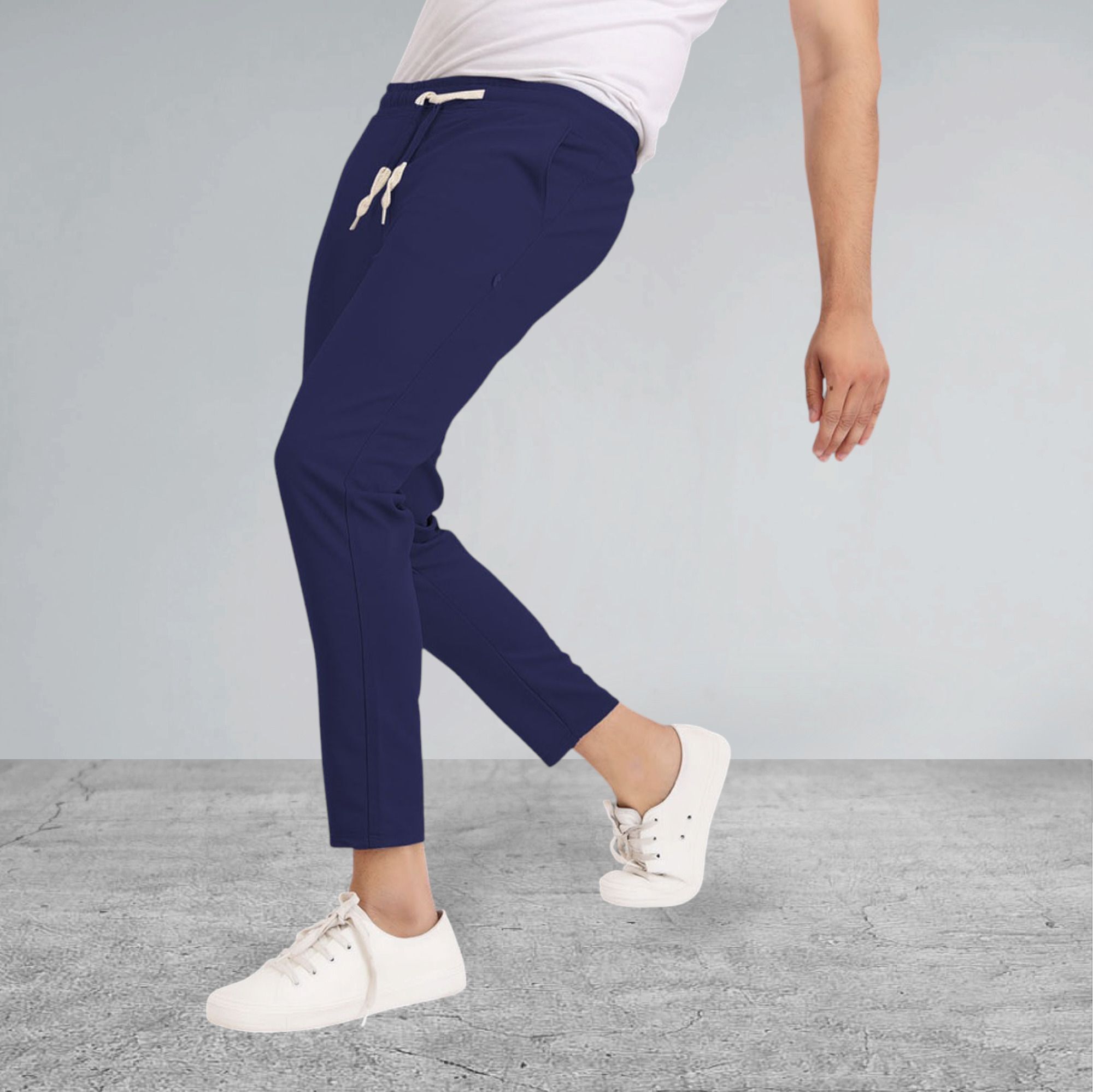 coveatvolo trends Men Solid Blue Track Pants-picture-29