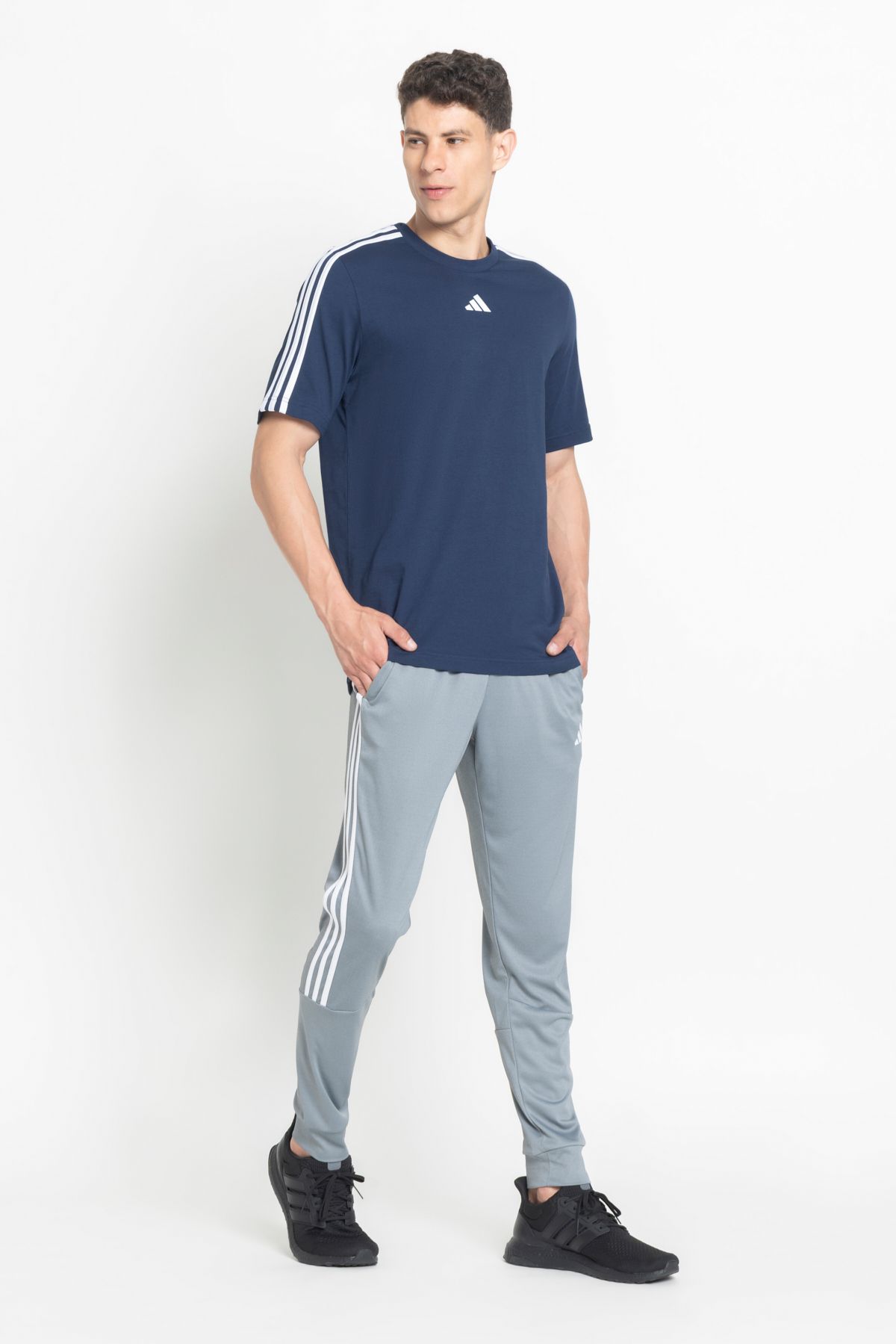 adidas Men Striped Grey Track Pants-picture-19