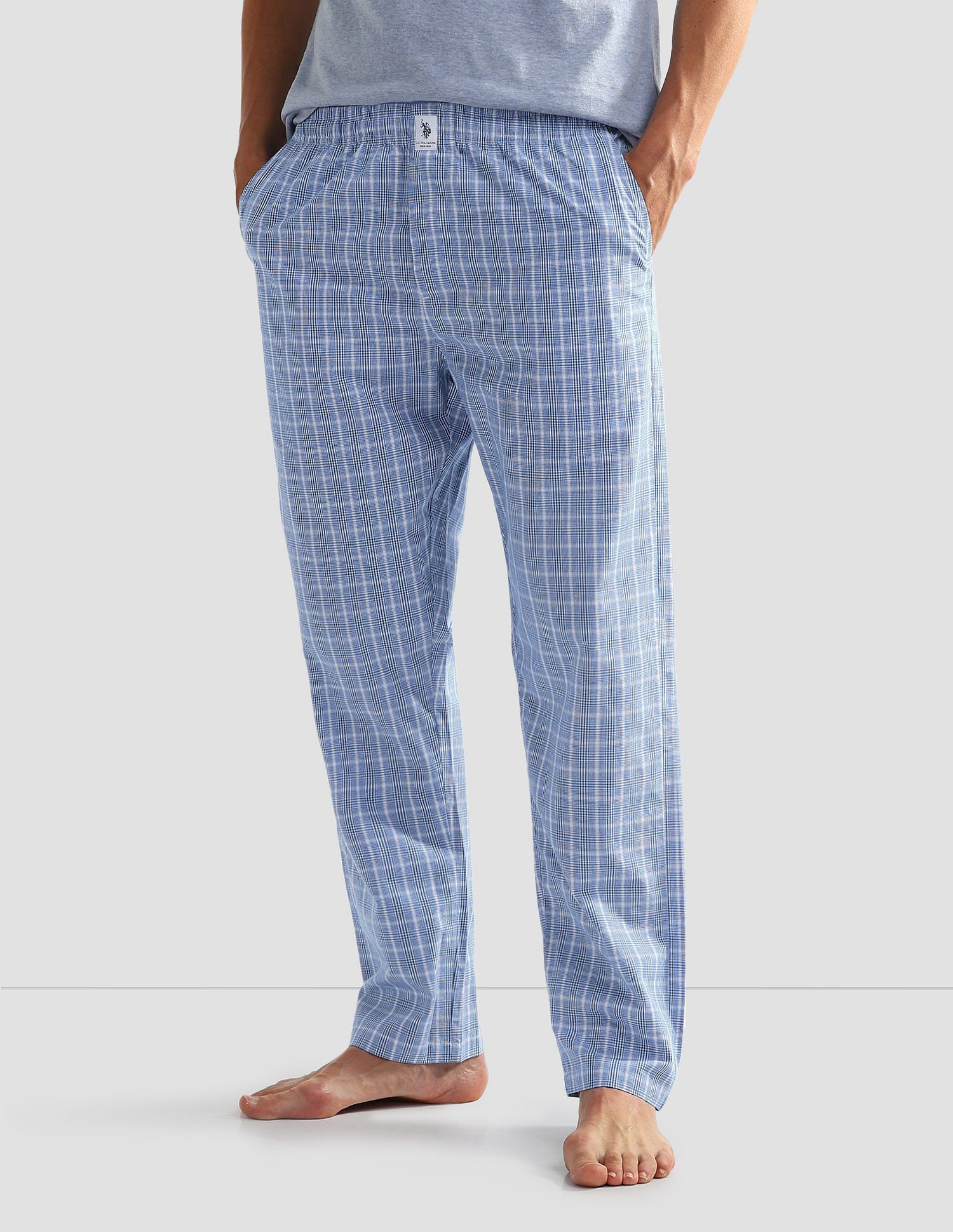 u.s. polo assn. Men Checkered White Track Pants-picture-21