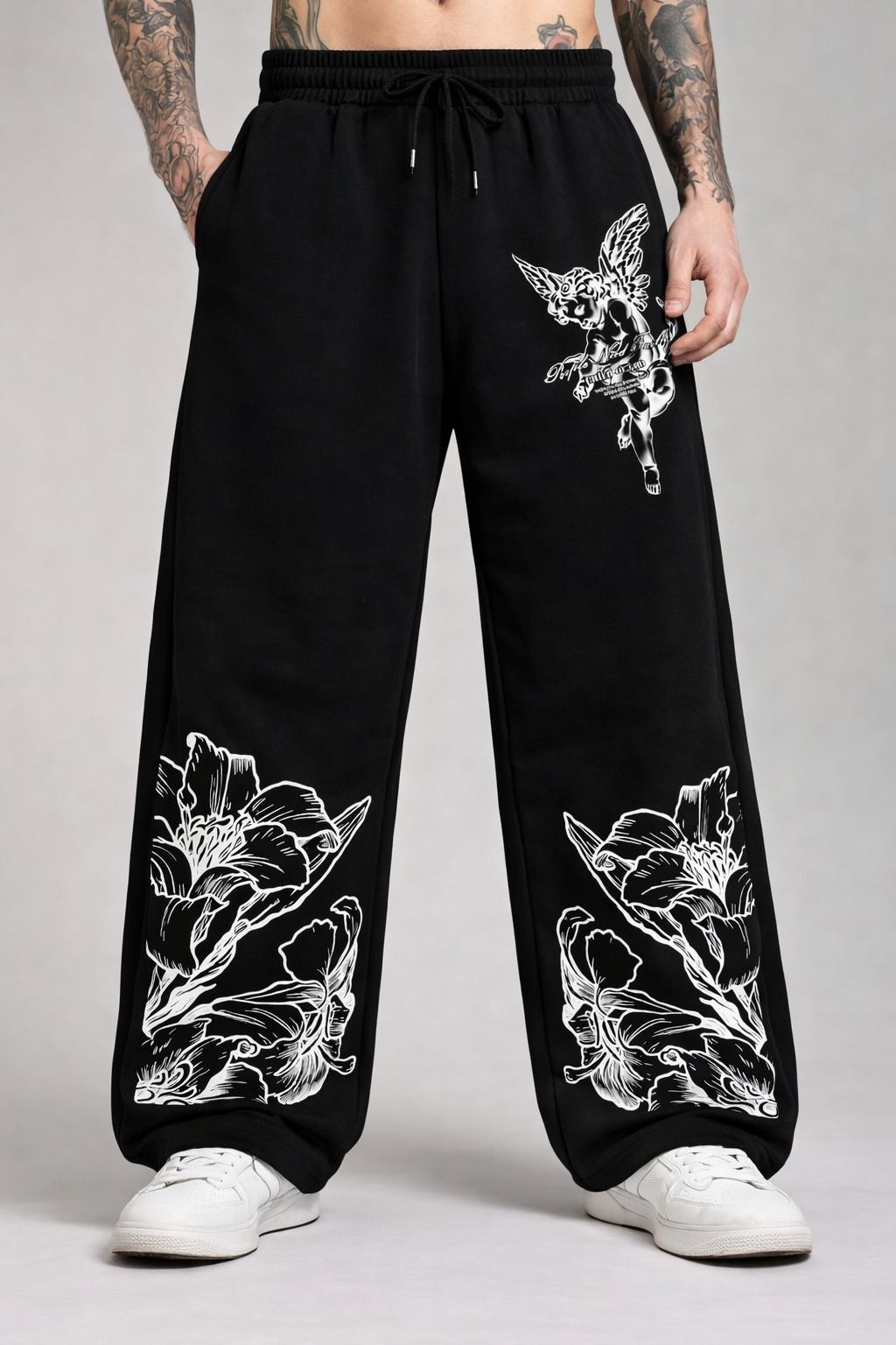 zentik Men Printed Black Track Pants-picture-8