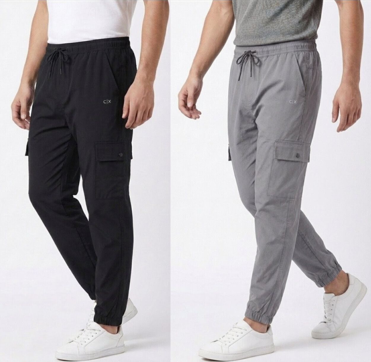 coutrix Men Solid Black Track Pants-picture-12