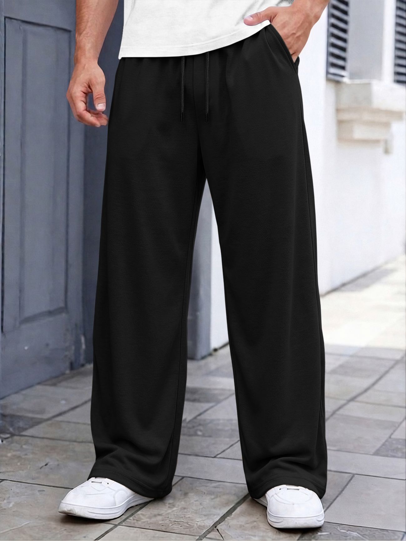madbros Men Solid Black Track Pants-picture-46