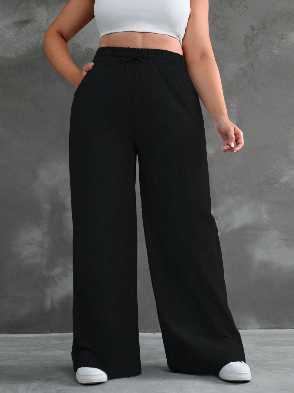 dockstreet Women Solid Black Track Pants-picture-36