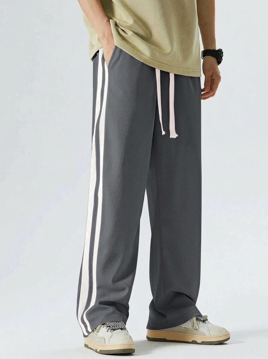 dolsia Men Solid Grey Track Pants-picture-32