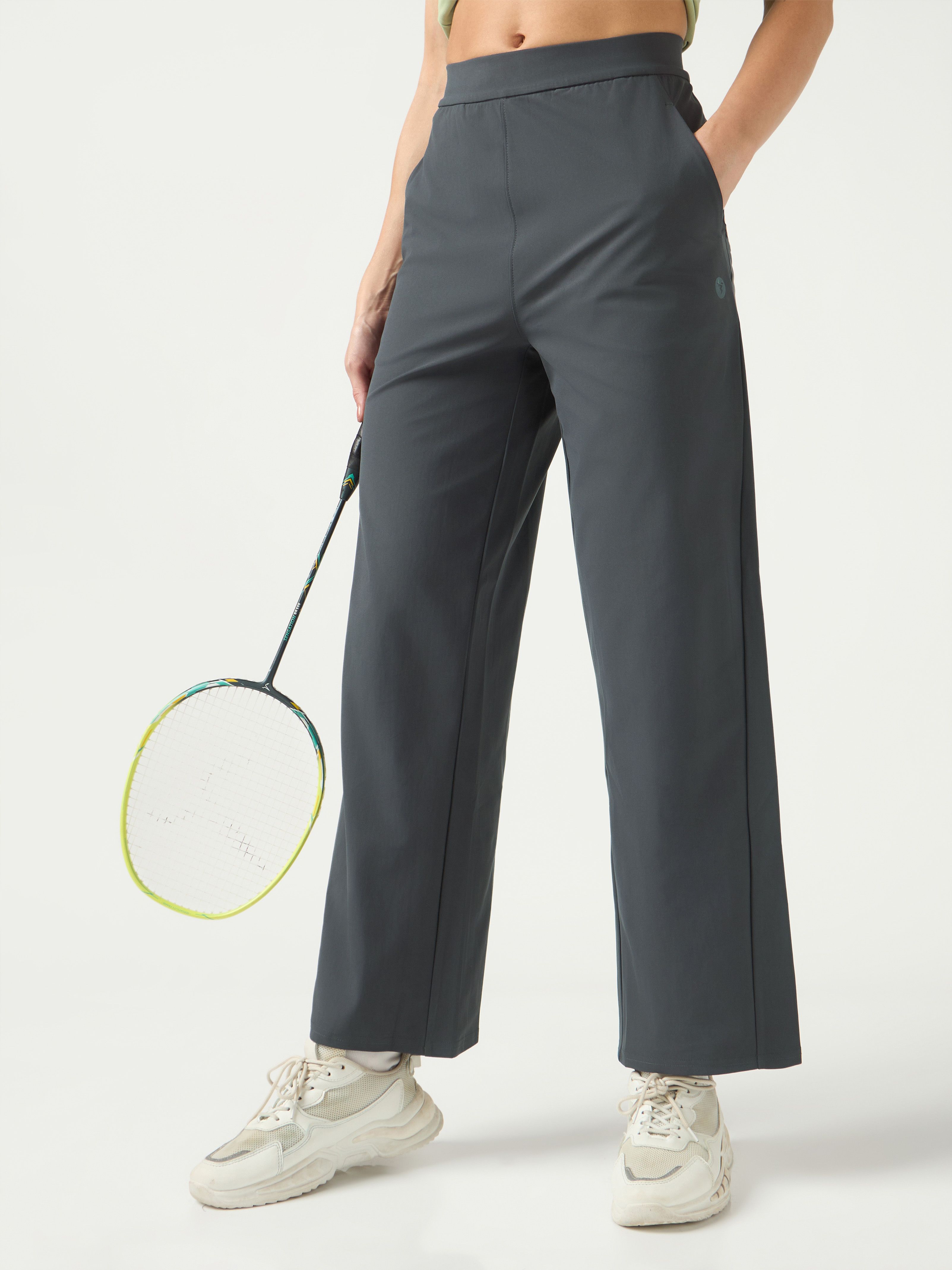 technosport Women Solid Grey Track Pants-picture-38