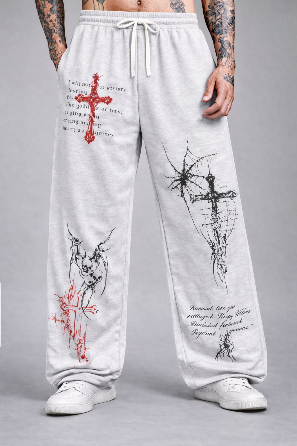 zentik Men Printed Grey Track Pants-picture-30