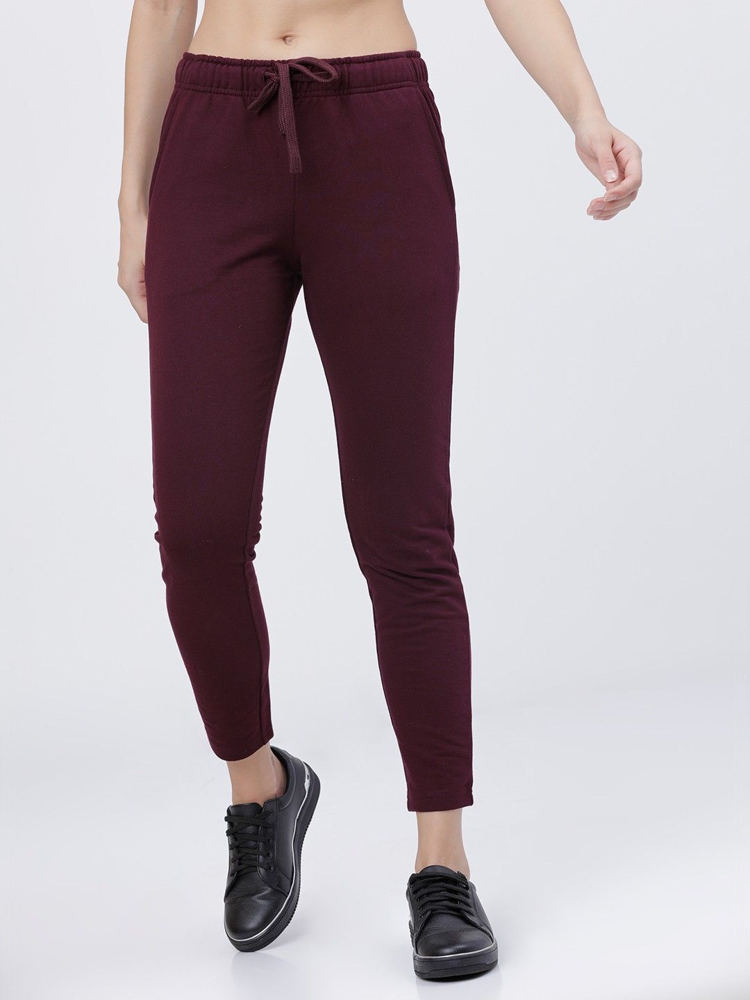 tokyo talkies Women Solid Maroon Track Pants-picture-27