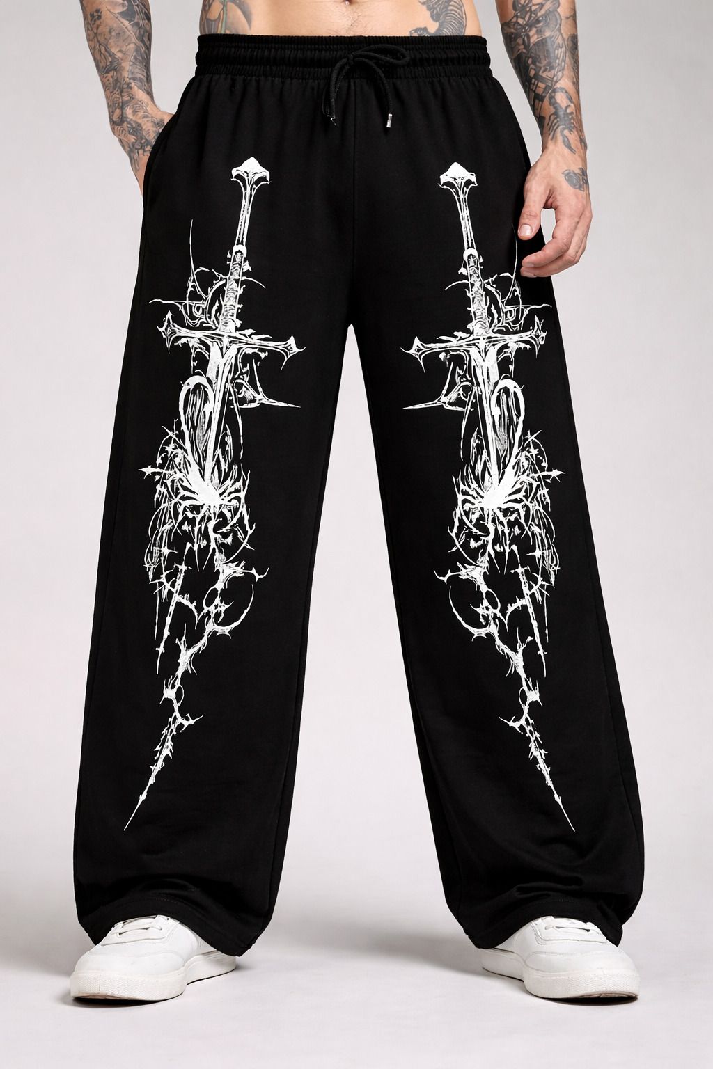 zentik Men Printed Black Track Pants-picture-9