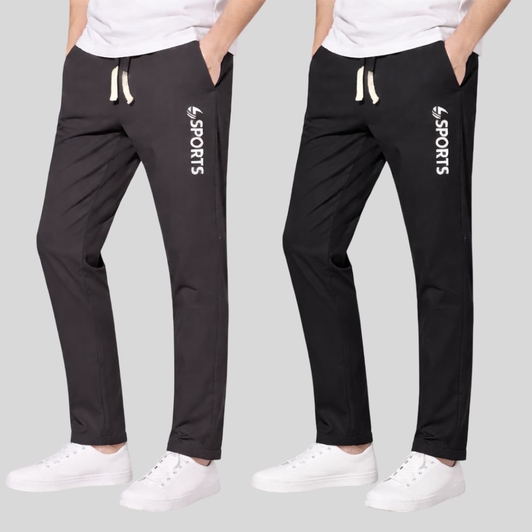 fusion mart Pack of 2 Men Solid Multicolor Track Pants-picture-17