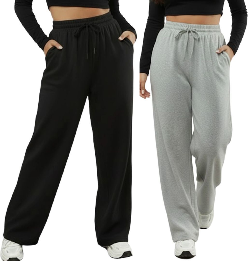 radsom Pack of 2 Women Solid Multicolor Track Pants-picture-28