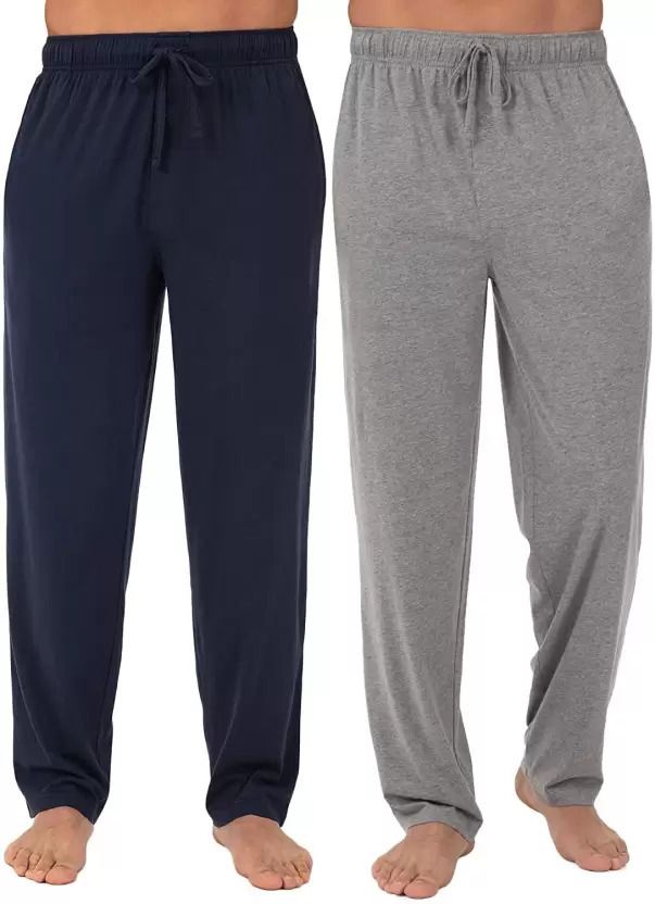 johny kingdom Pack of 2 Men Solid Grey, Black Track Pants-picture-19