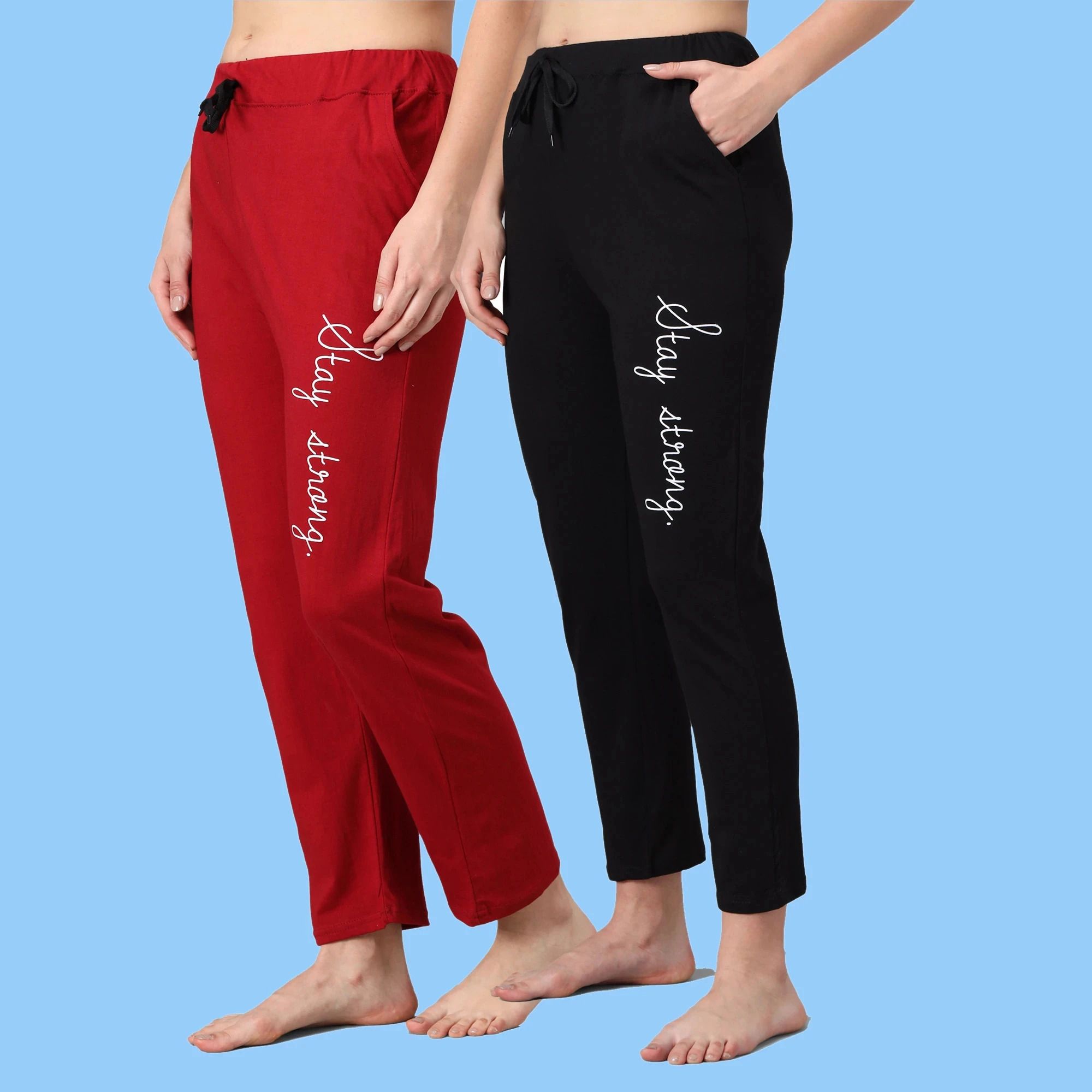 seaser Pack of 2 Women Printed Multicolor Track Pants-picture-27