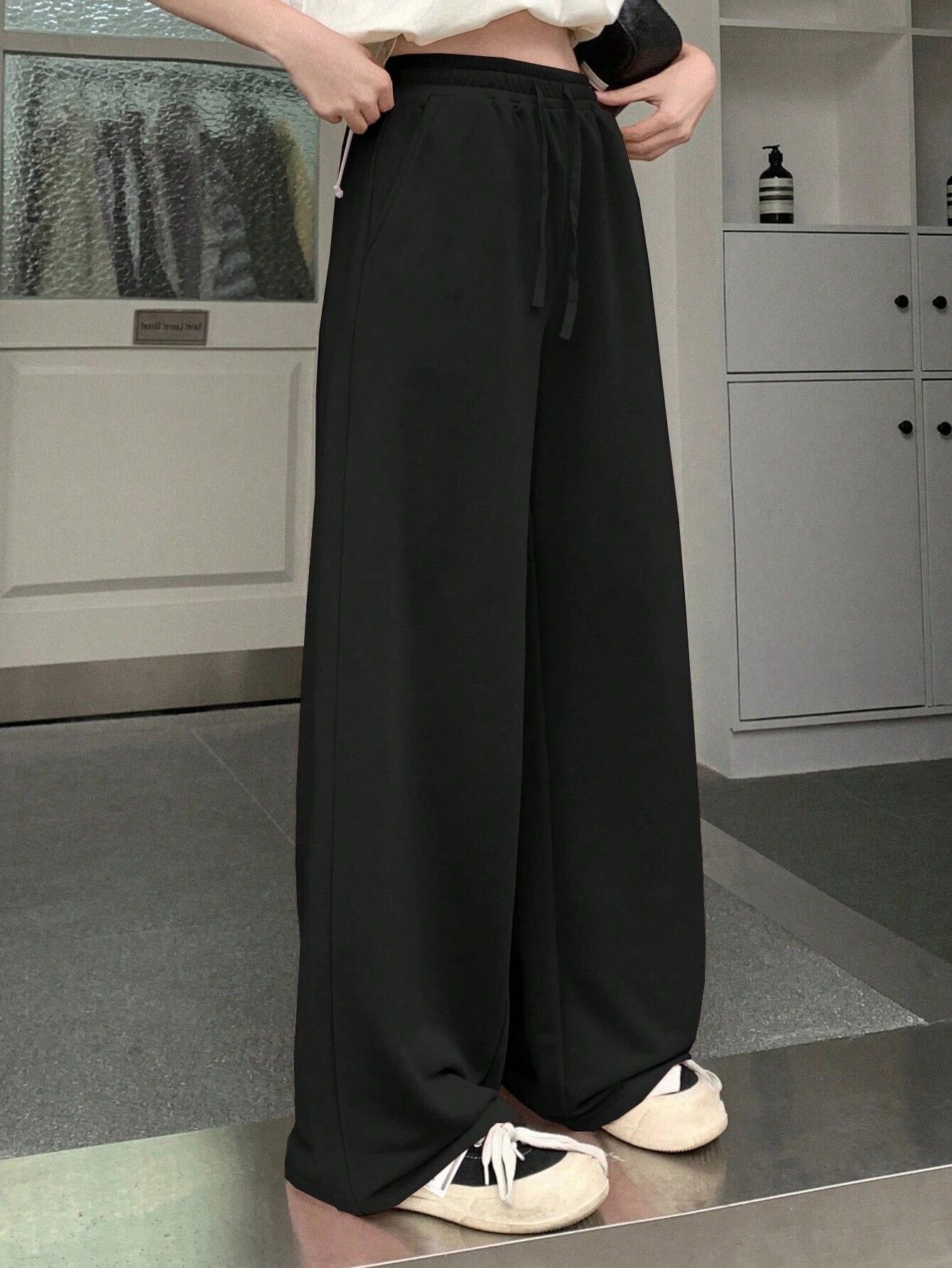 dockstreet Women Solid Black Track Pants-picture-26