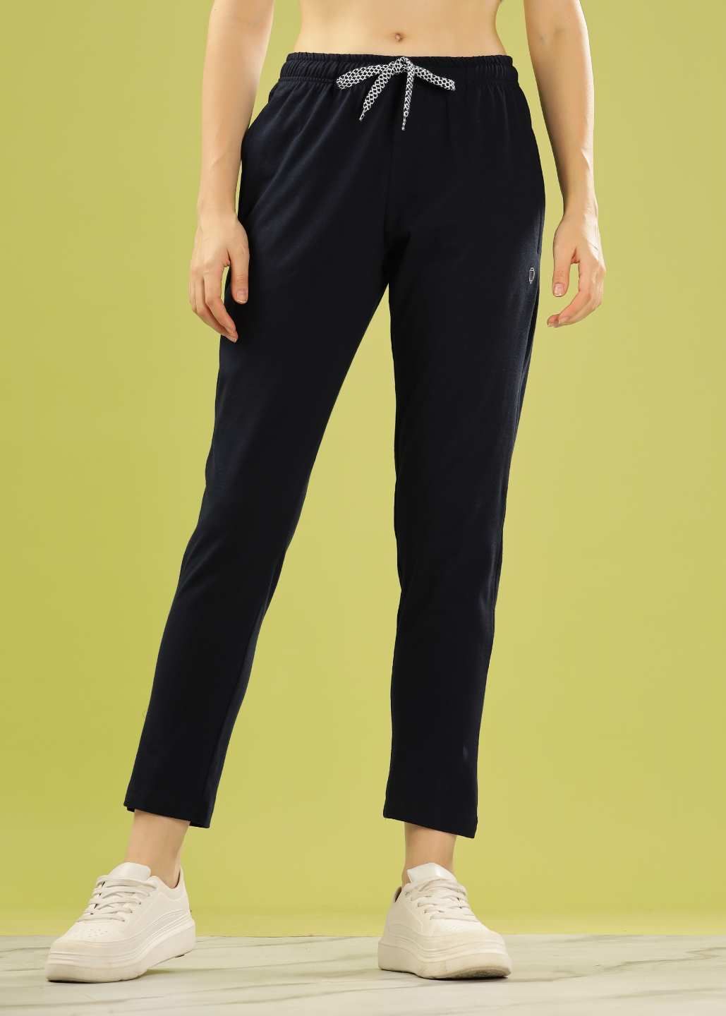 dollar missy Women Solid Dark Blue Track Pants-picture-11