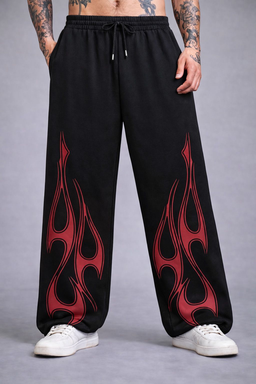 zentik Men Printed Black Track Pants-picture-3