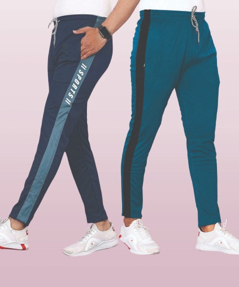 coveatvolo trends Pack of 2 Men Solid Grey Track Pants-picture-28