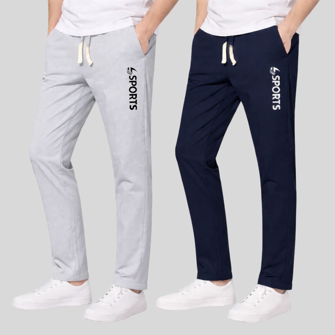 fusion mart Pack of 2 Men Solid Multicolor Track Pants-picture-21