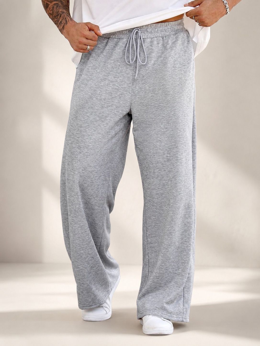 athflex Men Solid Grey Track Pants-picture-25