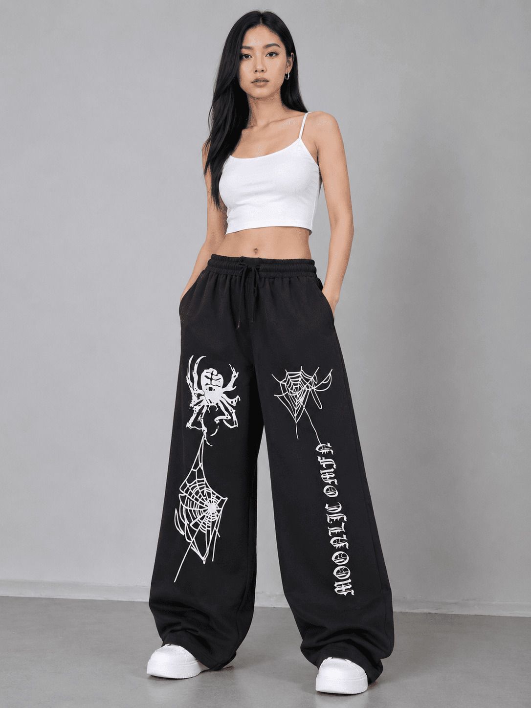 Women Solid Black Track Pants-image-47