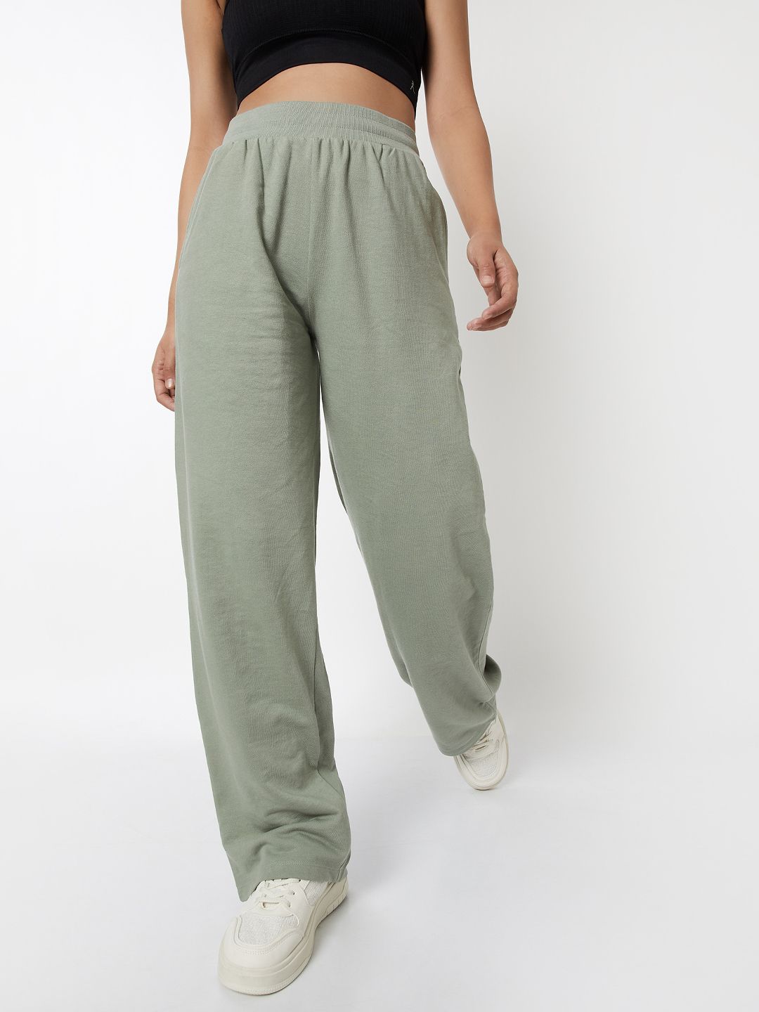 max Women Solid Green Track Pants-picture-17
