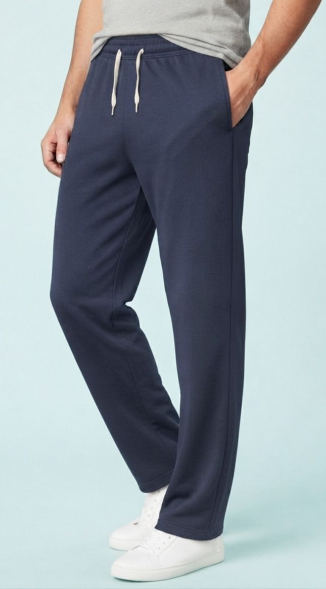 indiclub Men Solid Blue Track Pants-picture-13