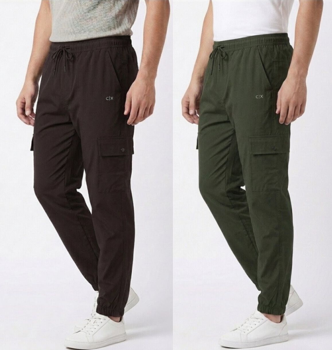 coutrix Men Solid Black Track Pants-picture-46