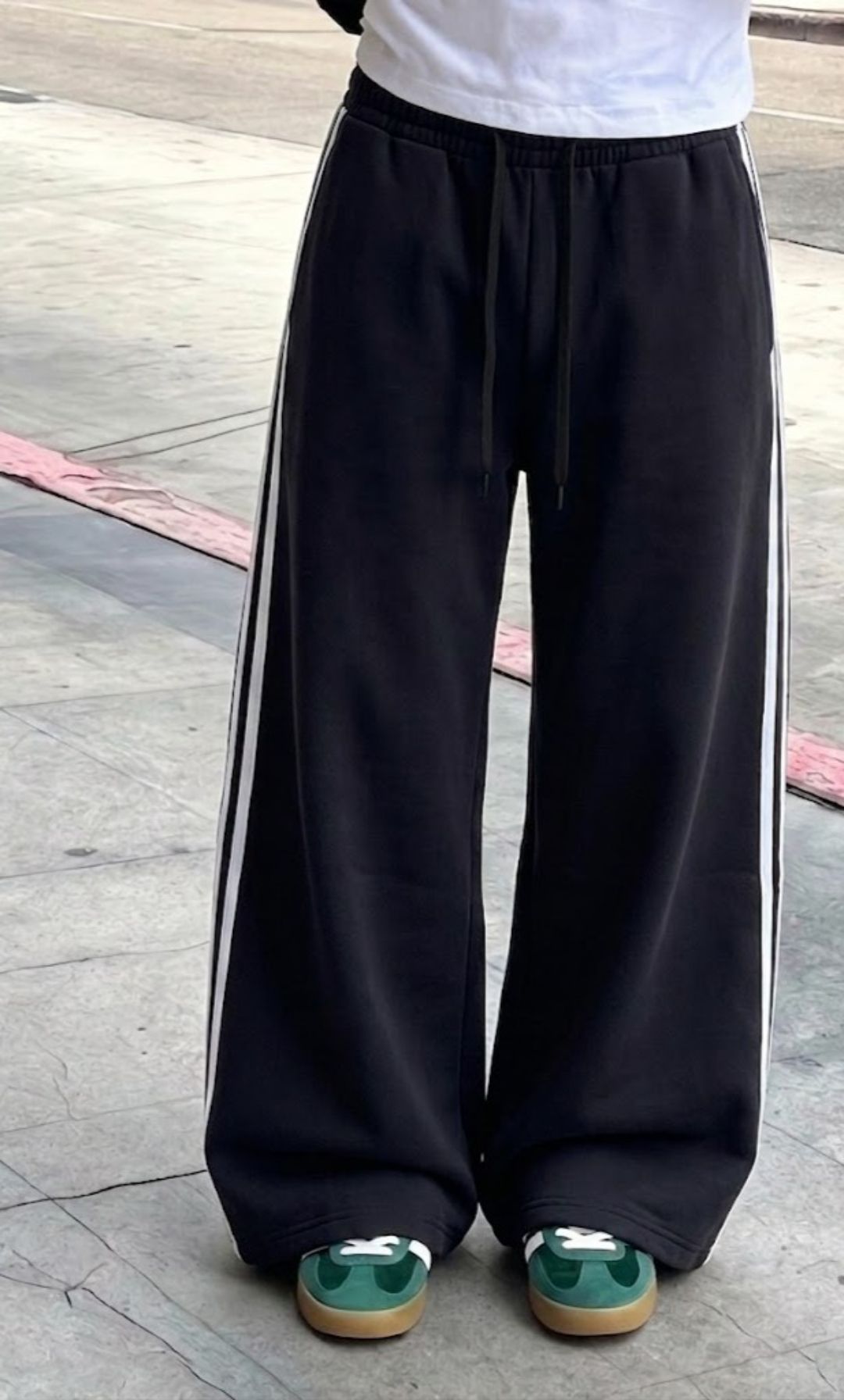Men Striped White Track Pants-image-24