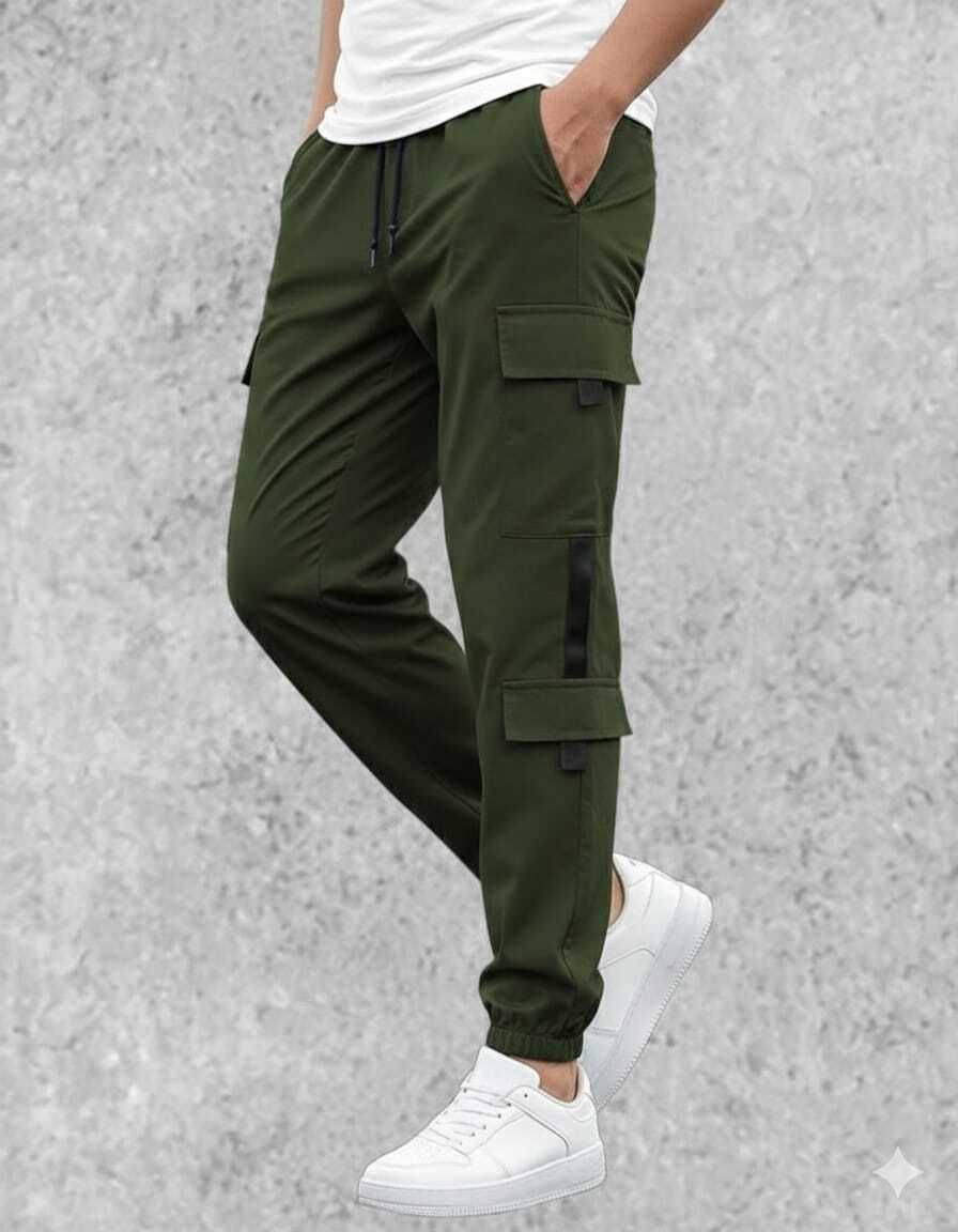 magani Men Solid Black Track Pants-picture-26