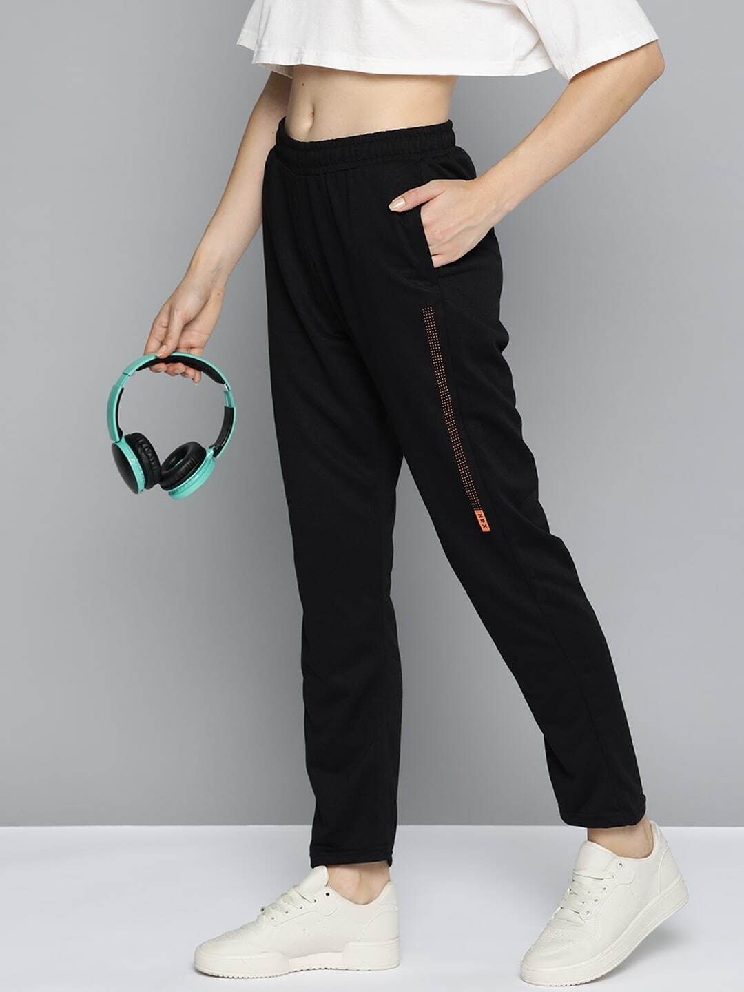 hrx by hrithik roshan Women Solid Black Track Pants-picture-25