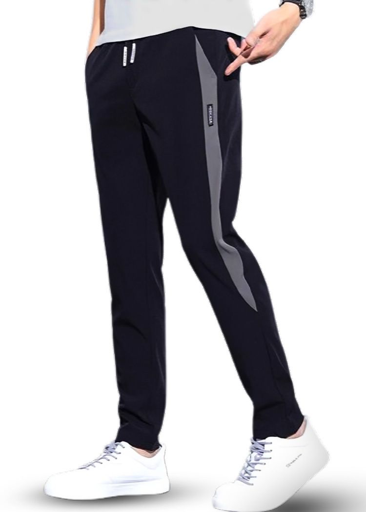 joggers park Men Colorblock Black Track Pants-picture-16