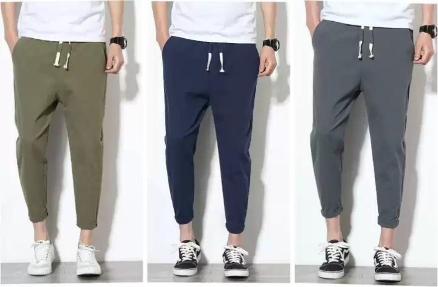 sg simla garments Pack of 3 Men Solid Blue, Grey, Olive Track Pants-picture-24