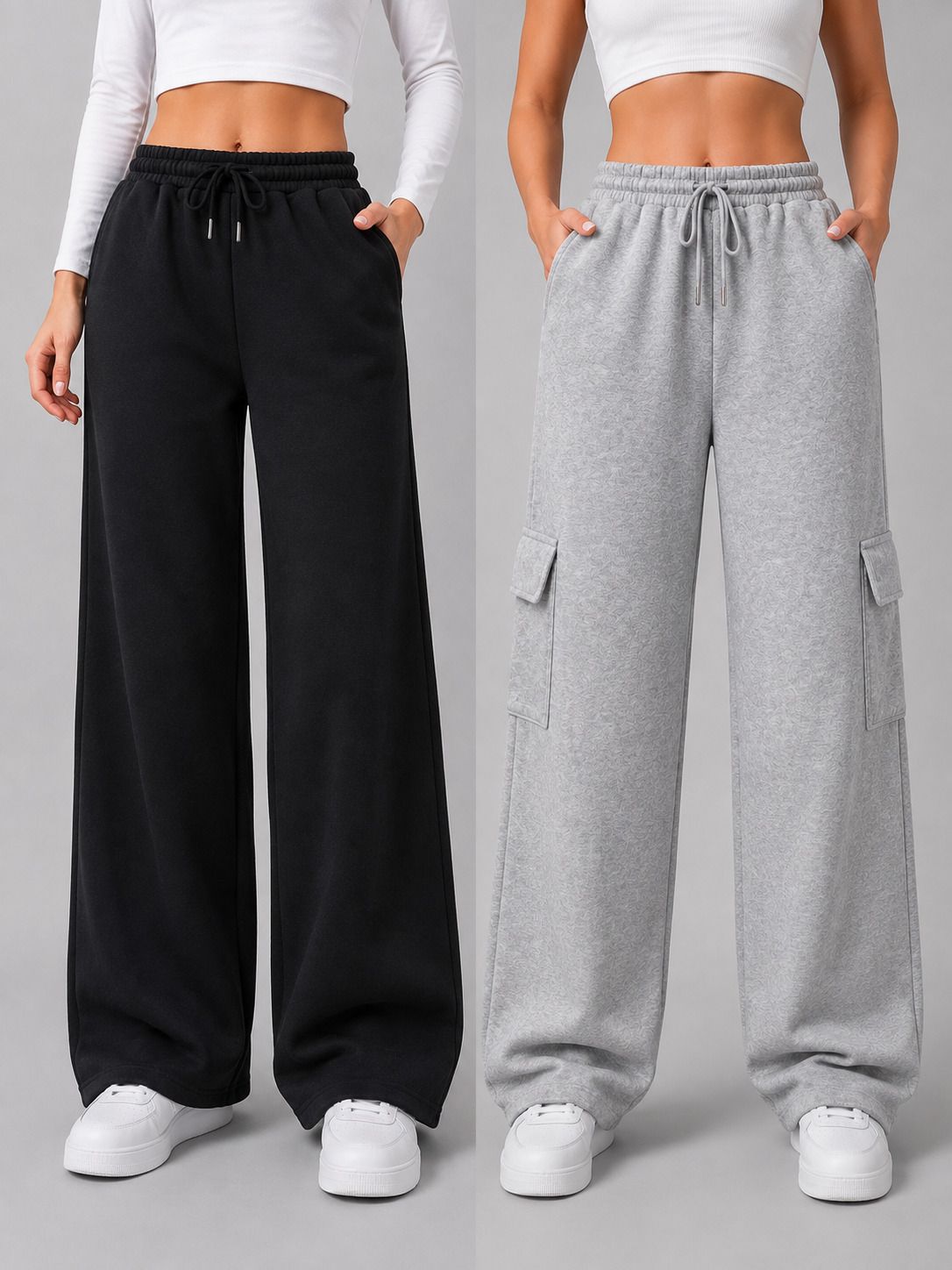 Pack of 2 Women Solid Multicolor Track Pants-image-23