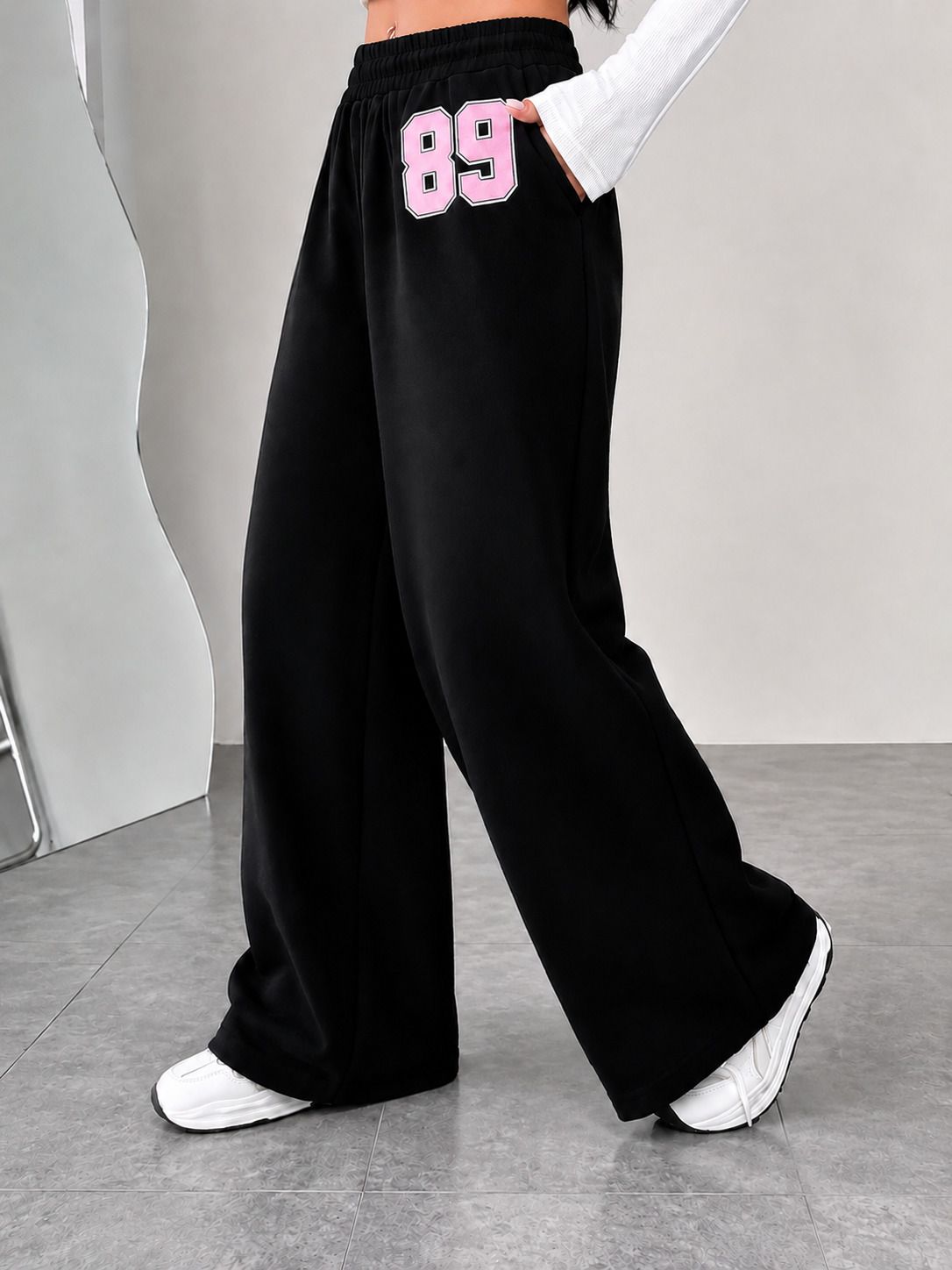 the nerd point Women Printed Black Track Pants-picture-26