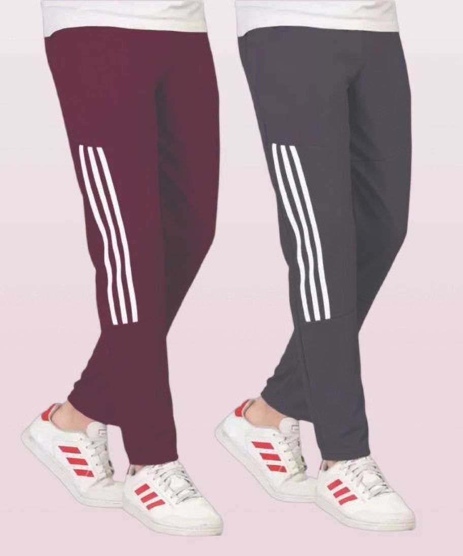 covetvolo trends Pack of 2 Men Solid Grey Track Pants-picture-38