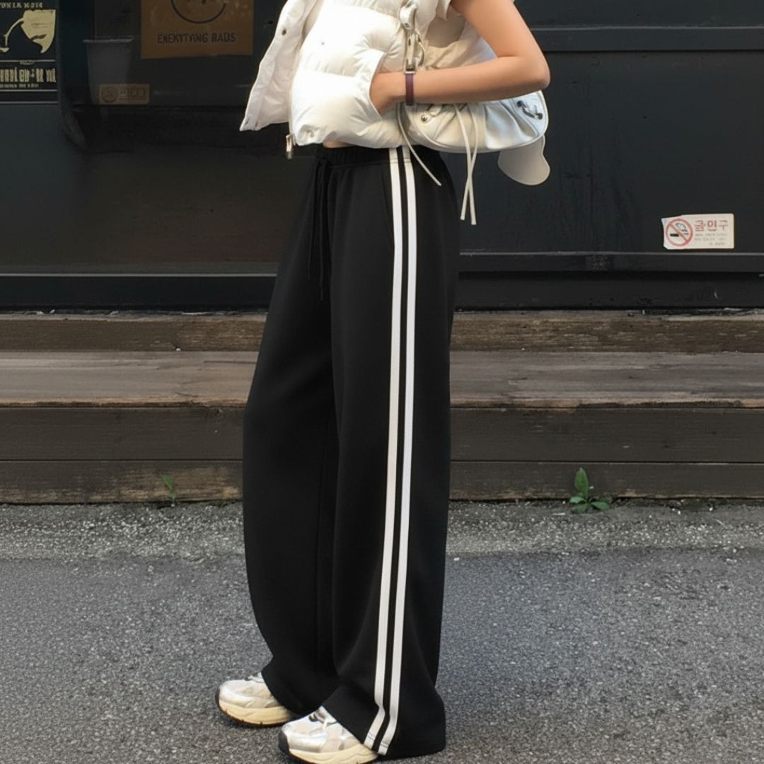 denominator Women Solid White Track Pants-picture-1