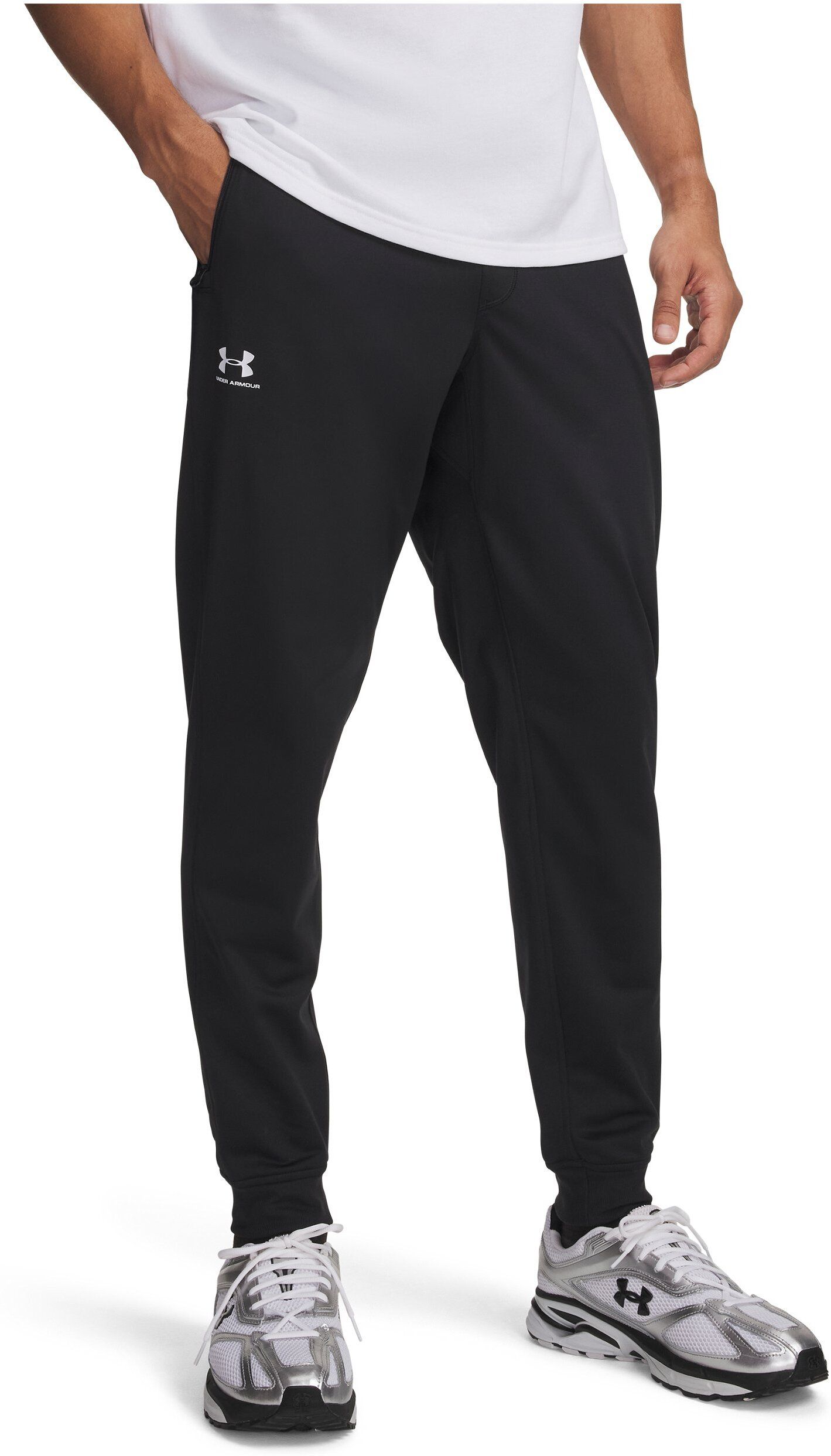 under armour Men Solid Black Track Pants-picture-12