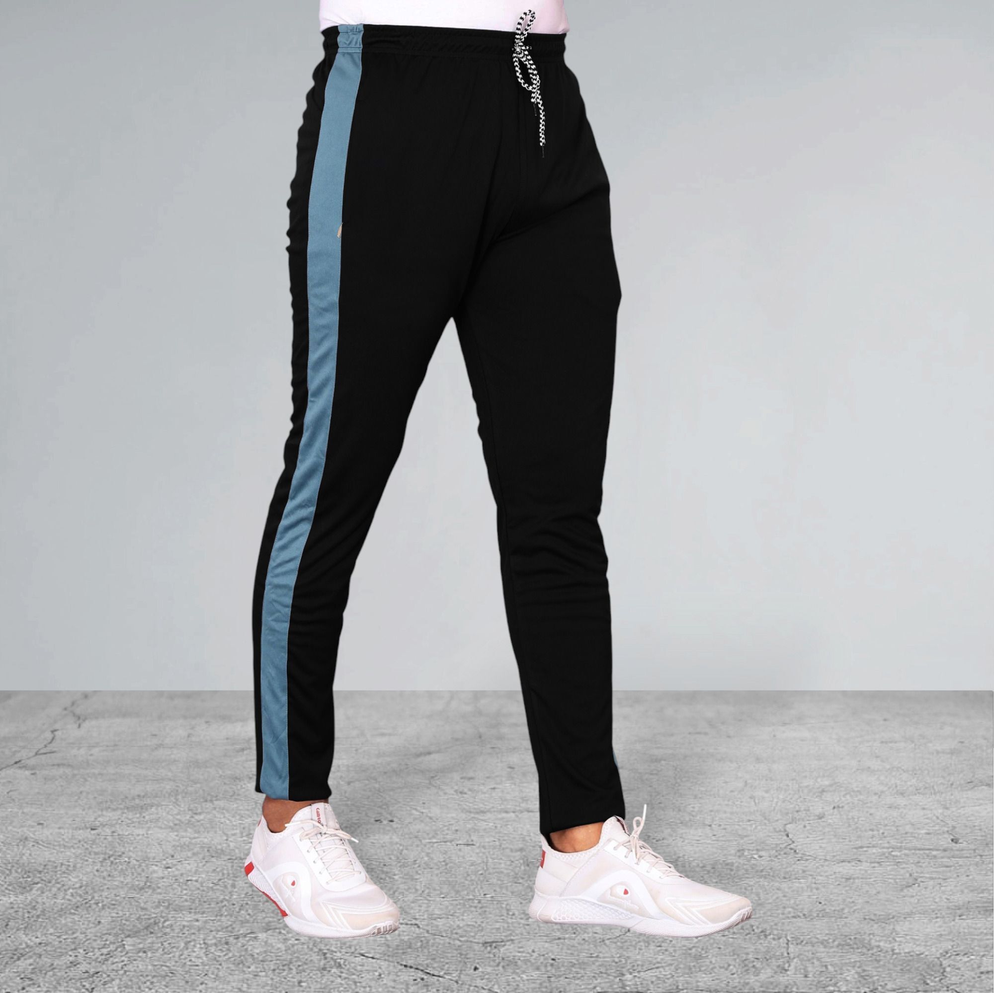 coveatvolo trends Men Striped Black Track Pants-picture-33