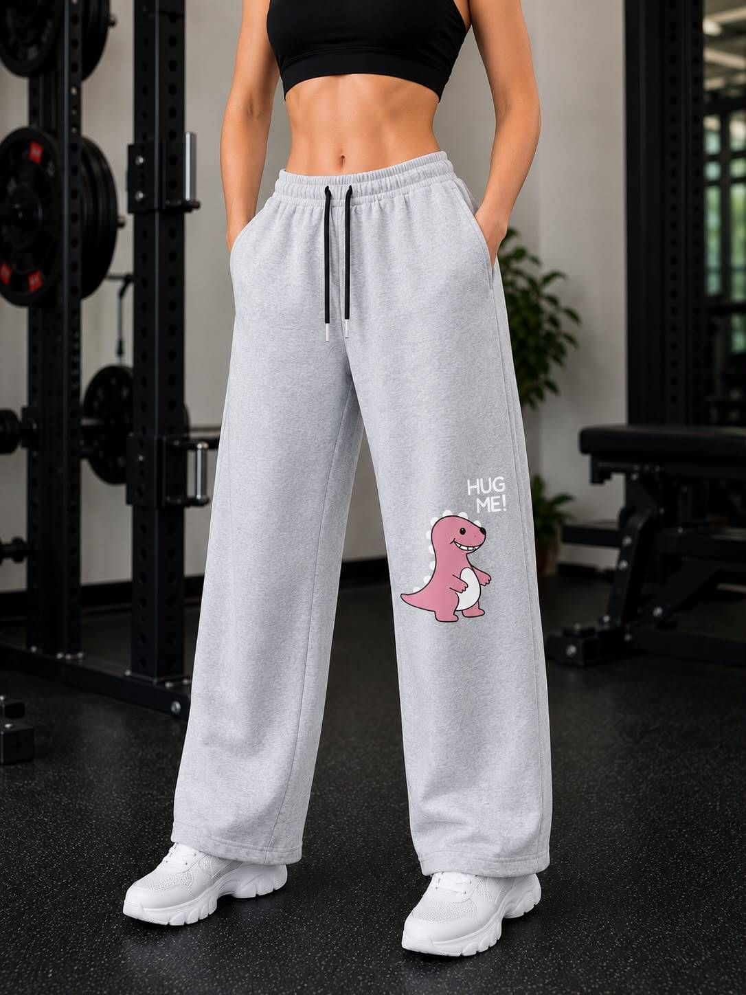 lugrantha Women Solid, Animal Print Grey Track Pants-picture-15