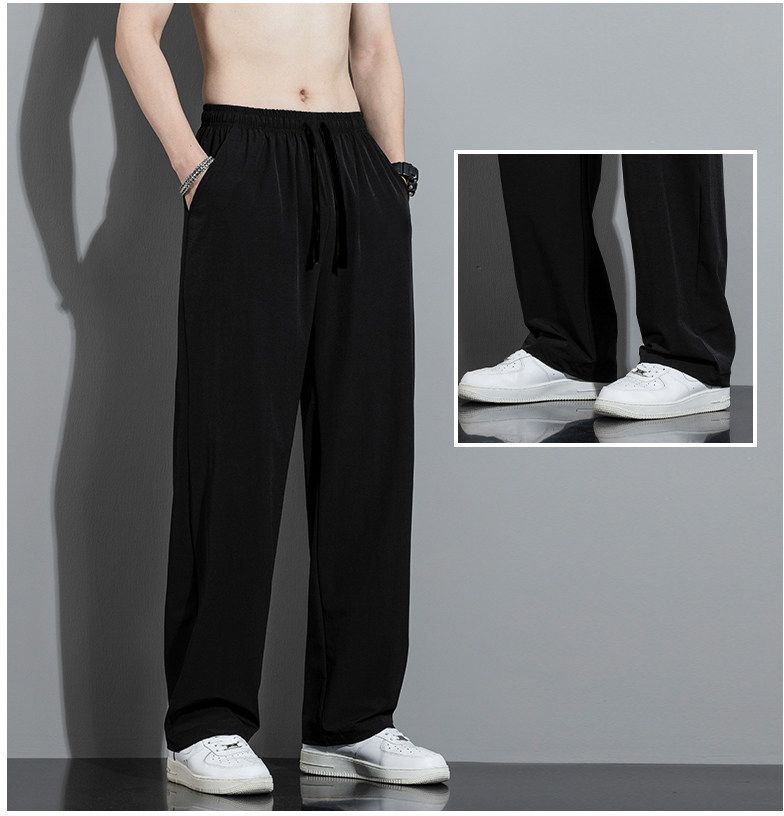 Men Solid Black Track Pants