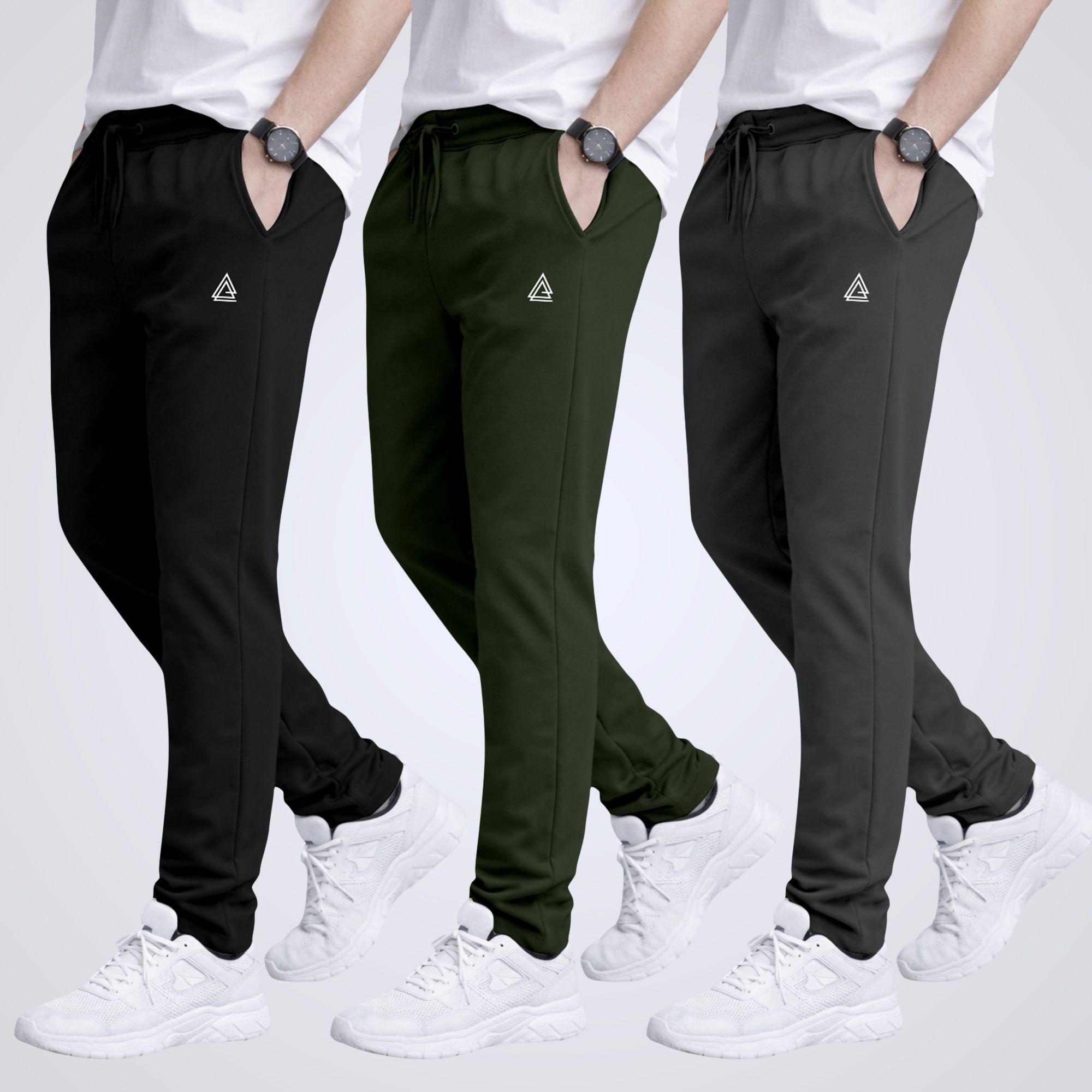 ftx Pack of 3 Men Solid Multicolor Track Pants-picture-12
