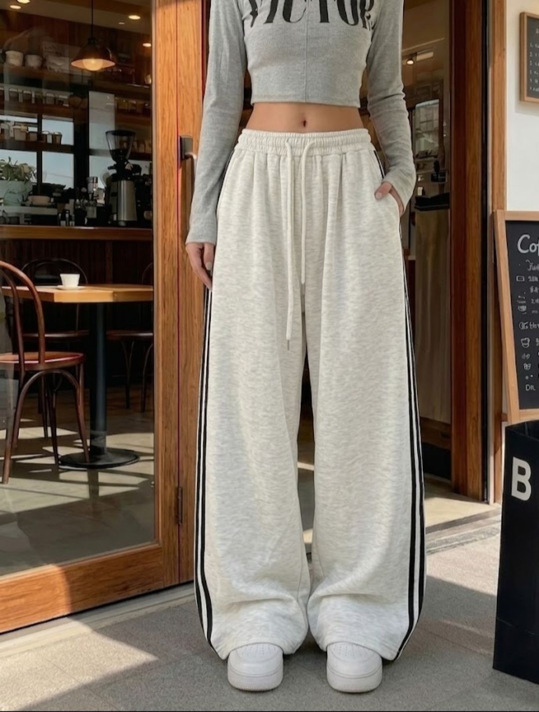 Women Solid White Track Pants-image-30