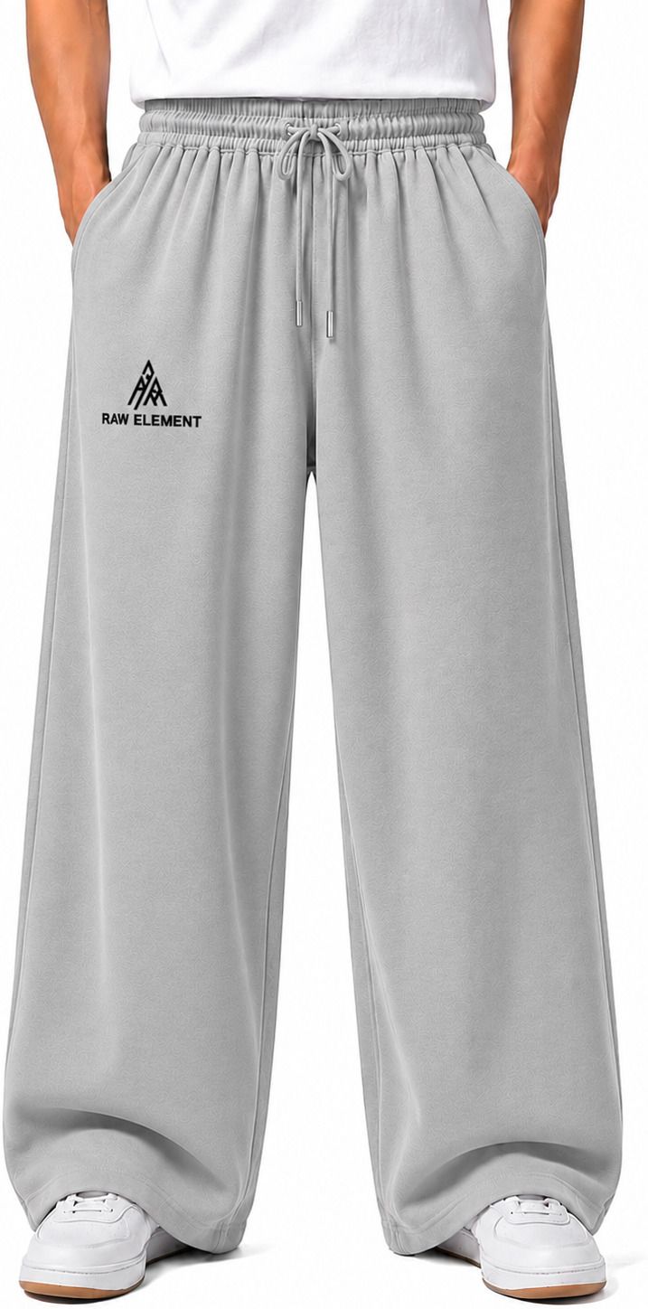 raw element Men Solid Grey Track Pants-picture-37