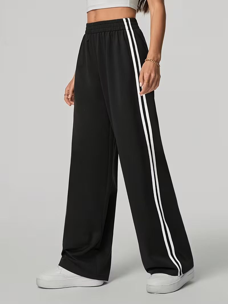 Women Solid Black Track Pants-image-31