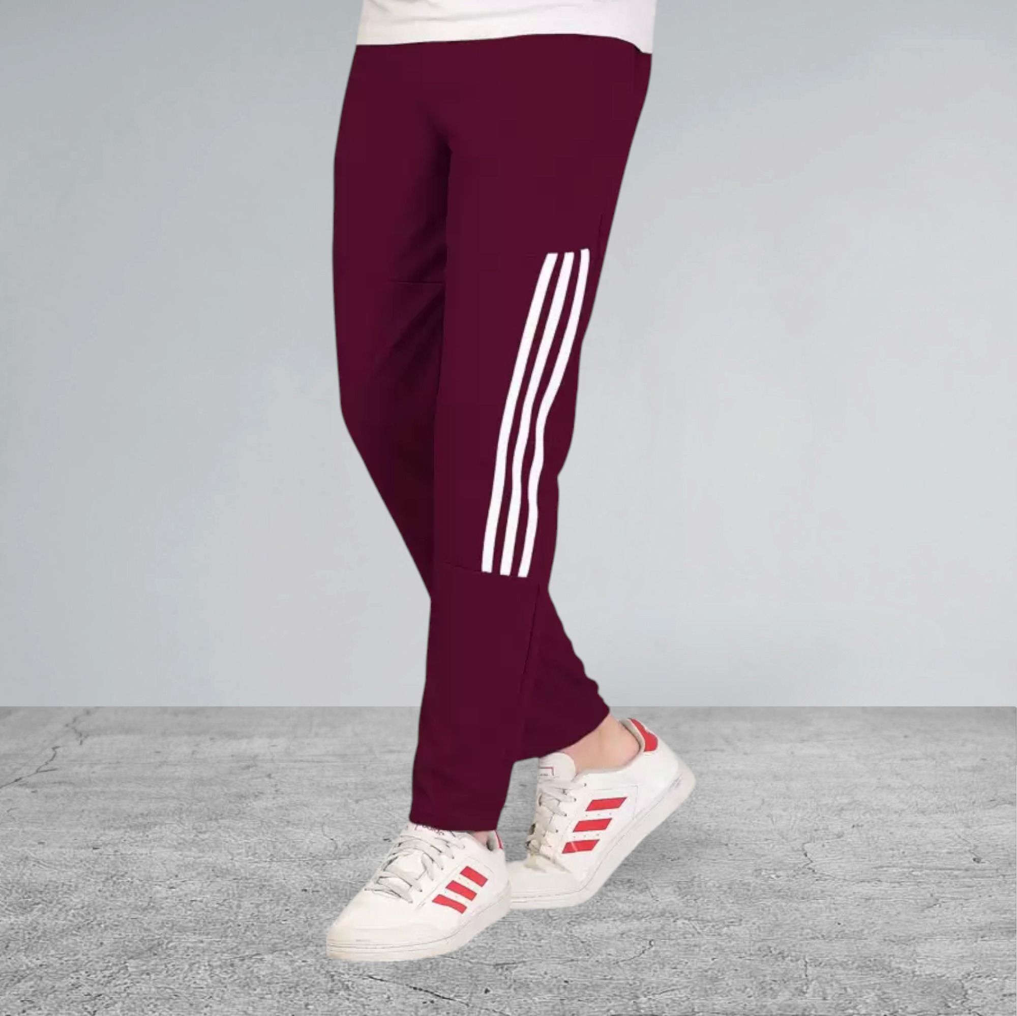 covetvolo trends Men Striped Purple Track Pants-picture-39