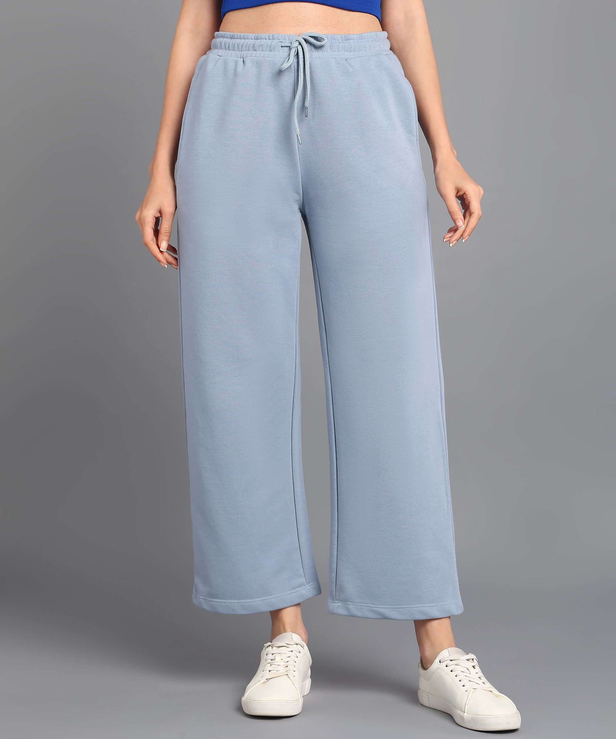 alan jones Women Solid Blue Track Pants-picture-22