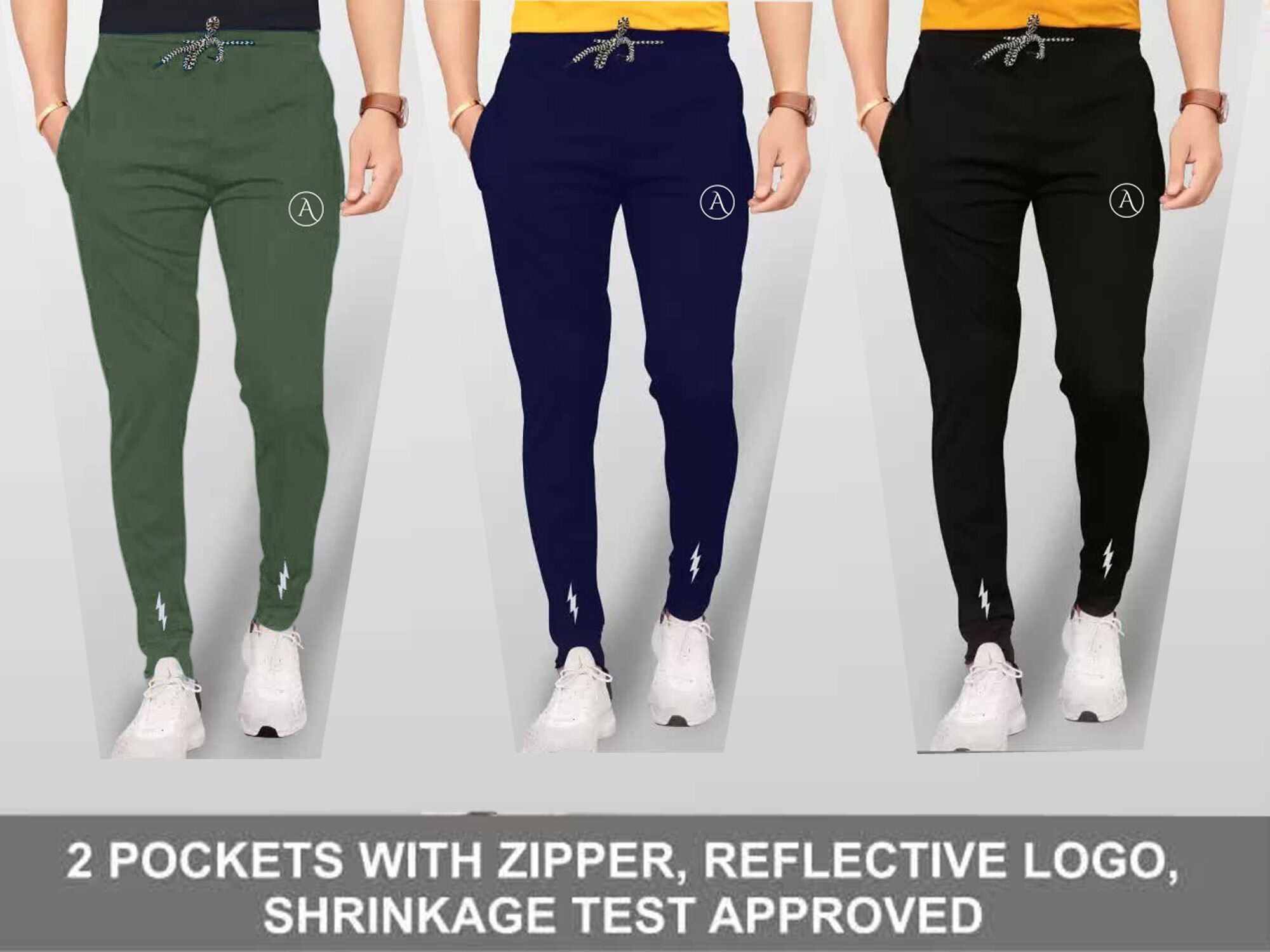 Pack of 3 Men Solid Multicolor Track Pants-image-28